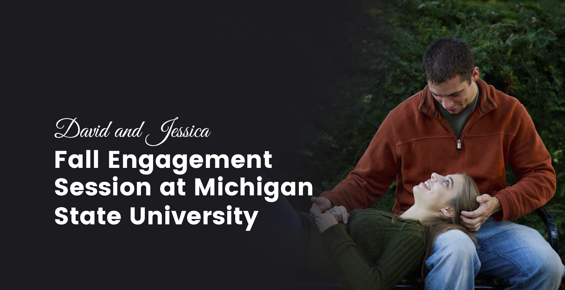David and Jessica || Fall Engagement Session at Michigan State University