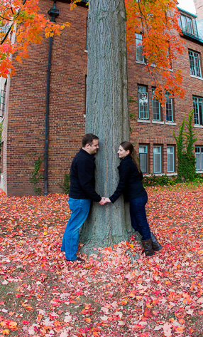 Bryan & Chelsea Fall Engagement Session - MSU Campus