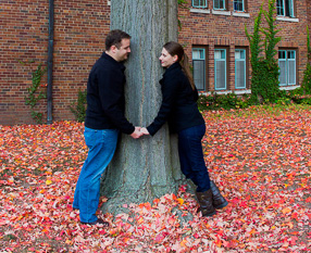 Bryan & Chelsea Fall Engagement Session - MSU Campus
