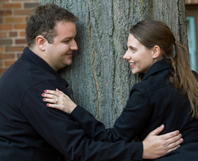 Bryan & Chelsea Fall Engagement Session - MSU Campus